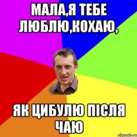 Мала,я тебе люблю,кохаю, як цибулю після чаю