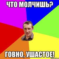 Что молчишь? Говно, ушастое!
