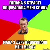 Галька в страсті поцарапала мені спину мала з дуру поцарапала мені морду