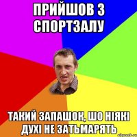 прийшов з спортзалу такий запашок, шо ніякі духі не затьмарять