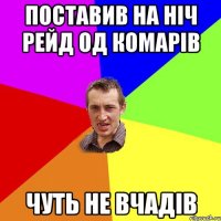 поставив на ніч рейд од комарів чуть не вчадів