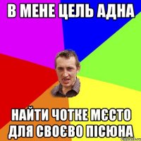 в мене цель адна найти чотке мєсто для своєво пісюна