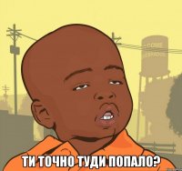  ти точно туди попало?