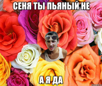 сЕНЯ ТЫ ПЬЯНЫЙ НЕ А Я ДА