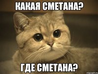 Какая сметана? Где сметана?