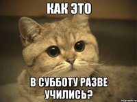 как это в субботу разве учились?