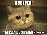 Я уверен! Ты сдашь экзамен!♥♥♥