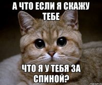 а что если я скажу тебе что я у тебя за спиной?