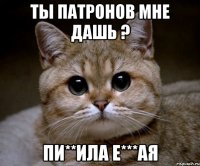 Ты патронов мне дашь ? Пи**ила е***ая