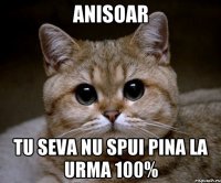 Anisoar tu seva nu spui pina la urma 100%