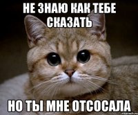 не знаю как тебе сказать но ты мне отсосала