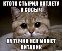 ктото стырил котлету и сосыч ну точно нея может виталик