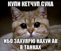 купи кетчуп сука ибо захуярю нахуй ак в танках