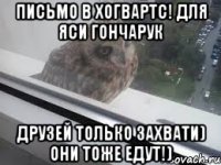Письмо в Хогвартс! Для Яси Гончарук Друзей только захвати) они тоже едут!)