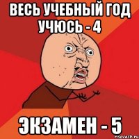 Весь учебный год учюсь - 4 Экзамен - 5