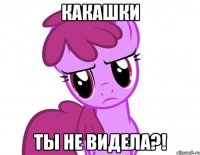 Какашки ты не видела?!