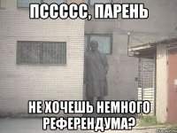 пссссс, парень Не хочешь немного референдума?