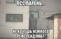 псс,парень... не хочешь немного референдума?