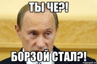 Ты че?! Борзой стал?!