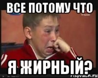 все потому что я жирный?