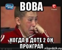 Вова Когда в доте 2 он проиграл