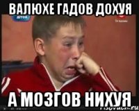 ВАЛЮХЕ ГАДОВ ДОХУЯ А МОЗГОВ НИХУЯ