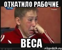 Откатило рабочие ВЕСА