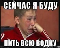 сейчас я буду пить всю водку