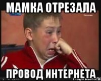 МАМКА ОТРЕЗАЛА ПРОВОД ИНТЕРНЕТА