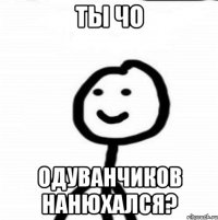 ТЫ ЧО ОДУВАНЧИКОВ НАНЮХАЛСЯ?