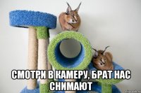  смотри в камеру, брат нас снимают