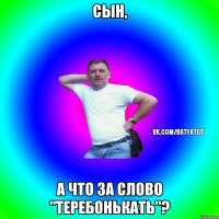 СЫН, А ЧТО ЗА СЛОВО "ТЕРЕБОНЬКАТЬ"?