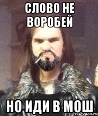 слово не воробей но иди в мош
