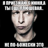 я приезжаю 6 июня,а ты еще плюшевая.. не по-Божески это