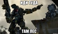 Иди туда там лес