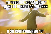 То чувство, когда дома даже не открывал учебник и за контрольную "5"