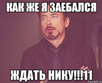 Как же я заебался Ждать Нику!!!11