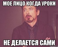 мое лицо когда уроки не делается сами