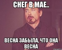 Снег в мае.. Весна забыла, что она весна