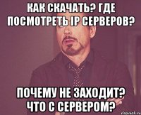 Как скачать? Где посмотреть IP серверов? Почему не заходит? Что с сервером?