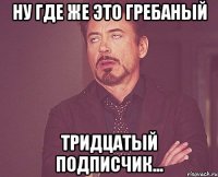 Ну где же это гребаный тридцатый подписчик...