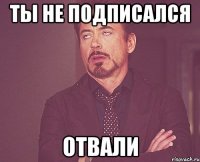 Ты не подписался Отвали