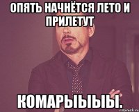 опять начнётся лето и прилетут КОМАРЫЫЫЫ.