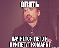 опять начнётся лето и прилетут комары