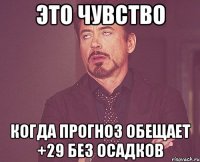 это чувство когда прогноз обещает +29 без осадков