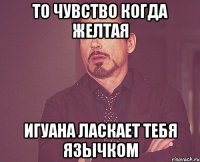 то чувство когда желтая игуана ласкает тебя язычком