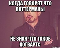 Когда говорят что Поттерманы не зная что такое Хогвартс