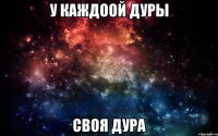 у каждоой дуры своя дура