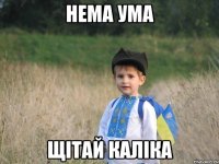 нема ума щітай каліка