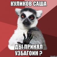 куликов саша ды принял узбагоин ?